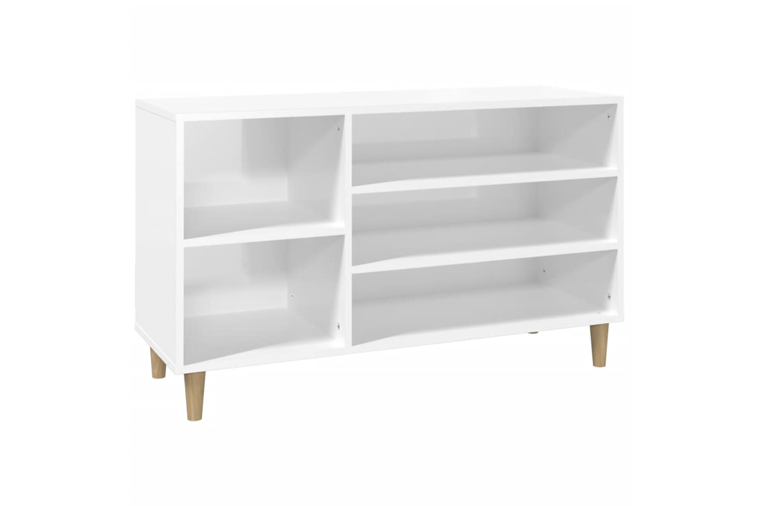 vidaXL 819742 Shoe Cabinet High Gloss White 102x36x60cm Engineered Wood
