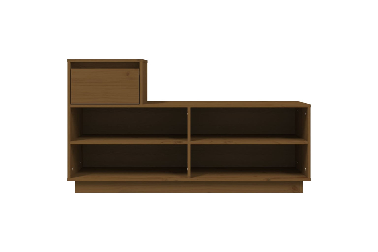 vidaXL 814452 Shoe Cabinet Honey Brown 110x34x61cm Solid Wood Pine