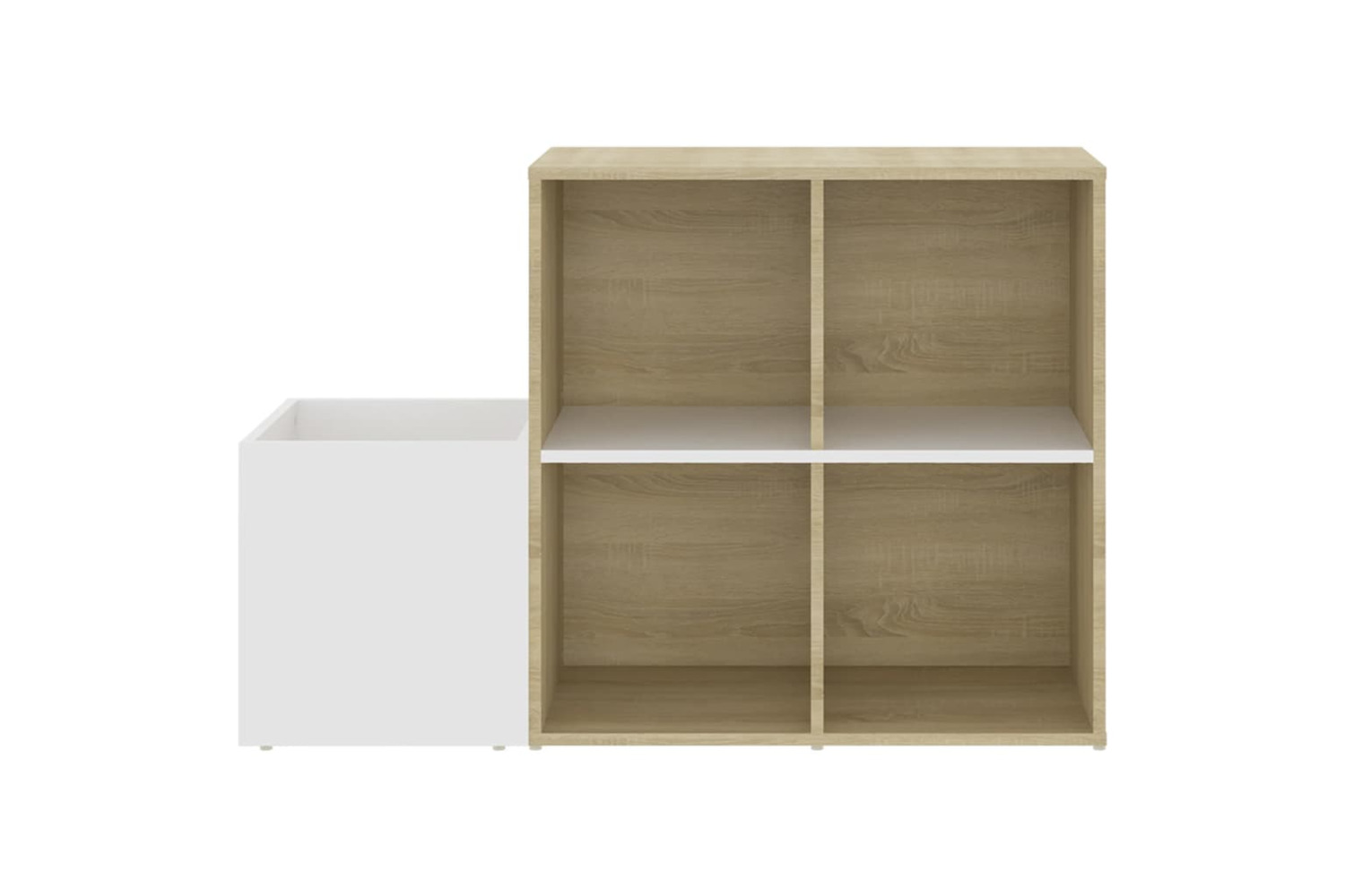 vidaXL 808256 Hall Shoe Cabinet White And Sonoma Oak 105x35.5x70cm Engineered Wood