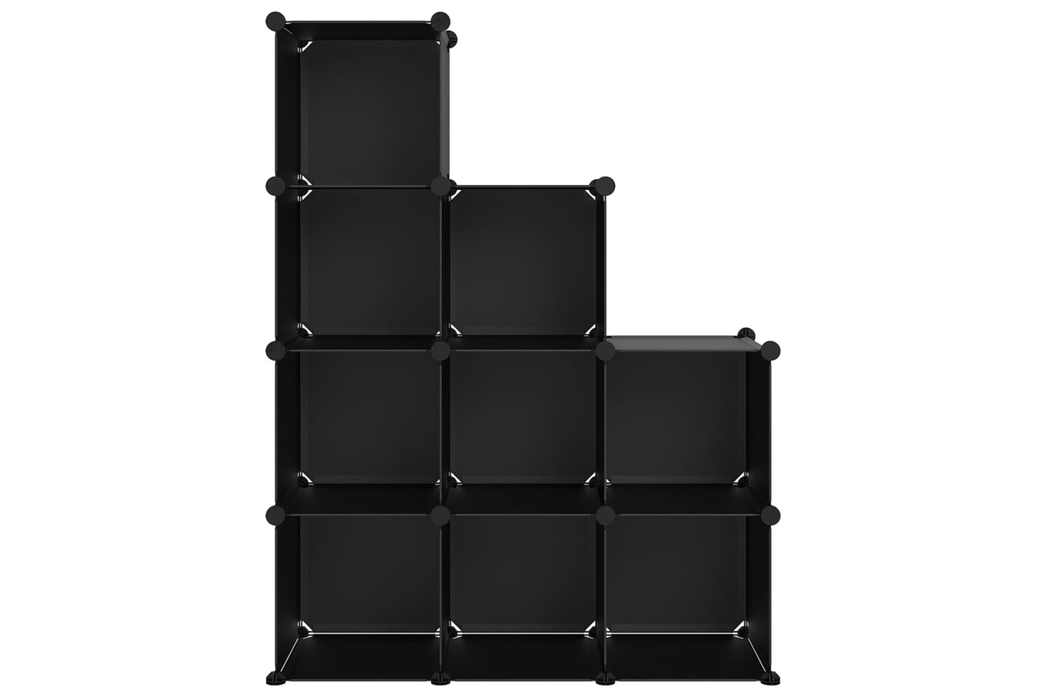 vidaXL 340547 Storage Cube Organiser With 9 Cubes Black Pp