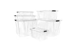 Vidaxl 151907 Storage Boxes With Lids 2 Pcs Transparent 80 L