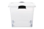 Vidaxl 151911 Storage Boxes With Wheels & Lids 2 Pcs Transparent 60 L