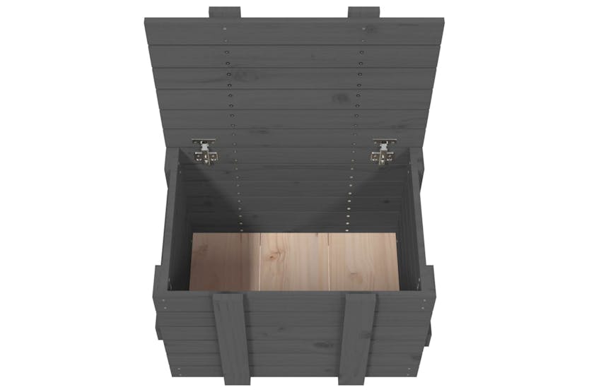 Vidaxl 824995 Storage Box Grey 58x40.5x42 Cm Solid Wood Pine