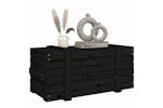 Vidaxl 825002 Storage Box Black 91x40.5x42 Cm Solid Wood Pine