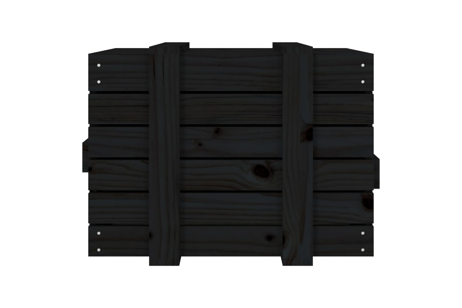 vidaXL 824997 Storage Box Black 58x40.5x42cm Solid Wood Pine