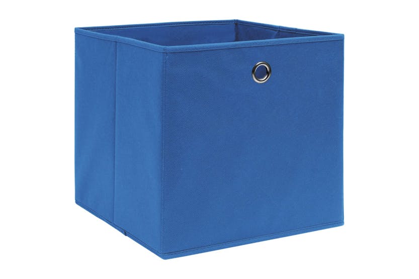 Vidaxl 288339 Storage Boxes 10 Pcs Blue 32x32x32 Cm Fabric