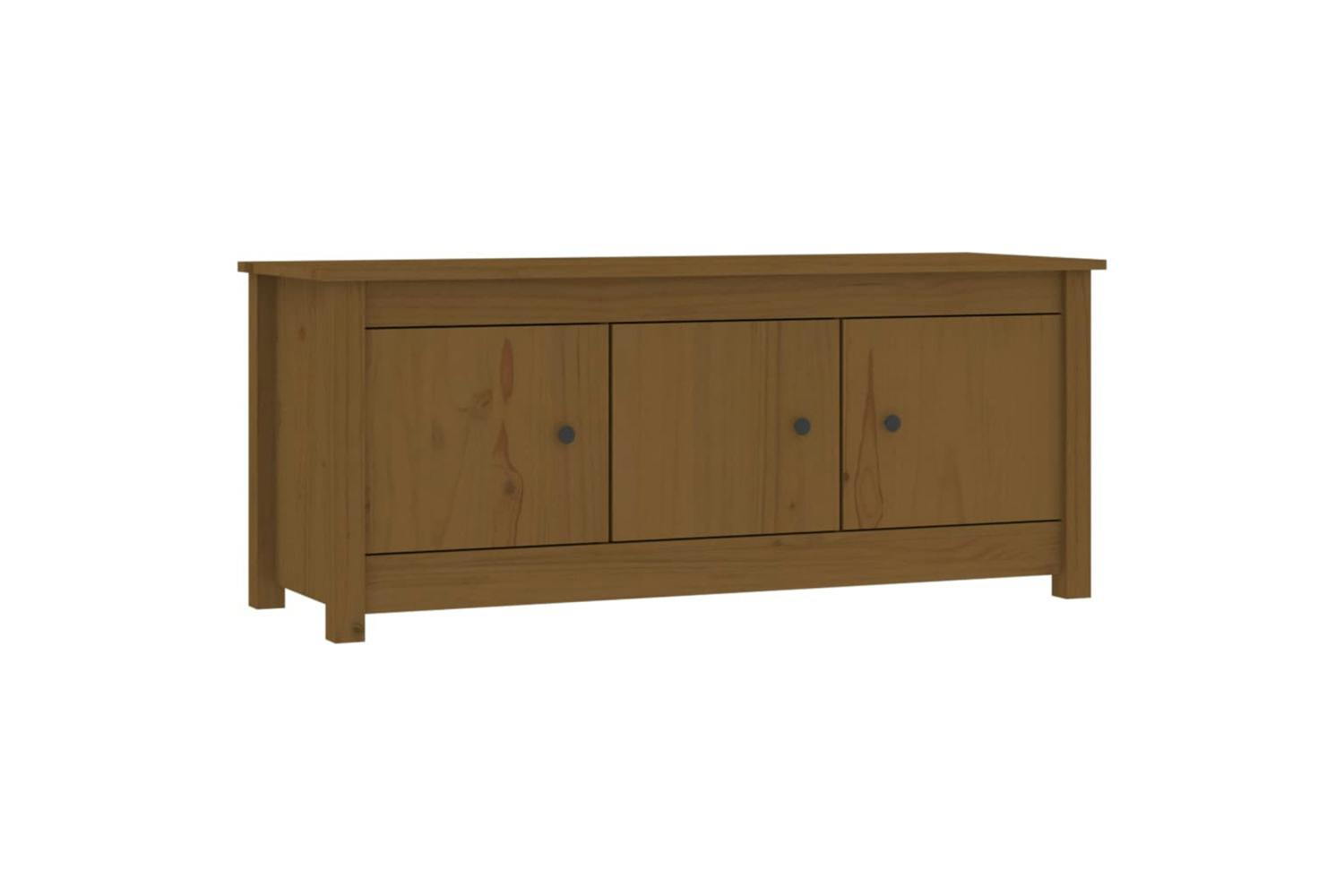 Vidaxl 814602 Shoe Cabinet Honey Brown 110x38x45.5 Cm Solid Wood Pine