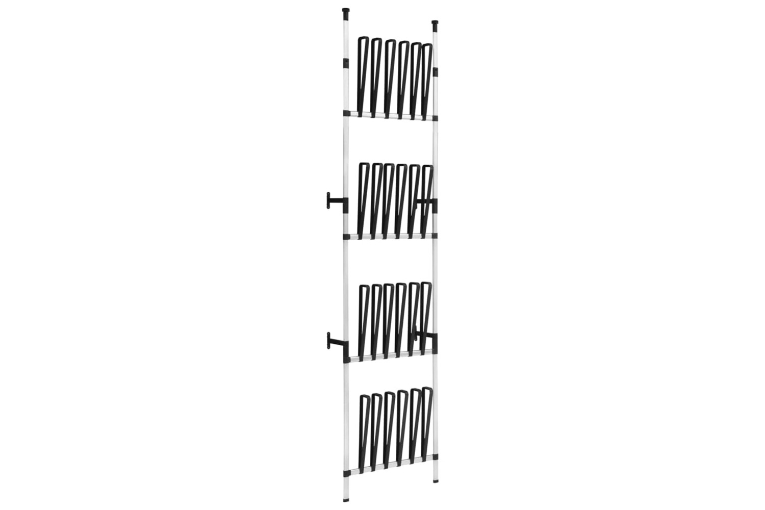vidaXL 321110 Telescopic Boot Rack With Rods Aluminium