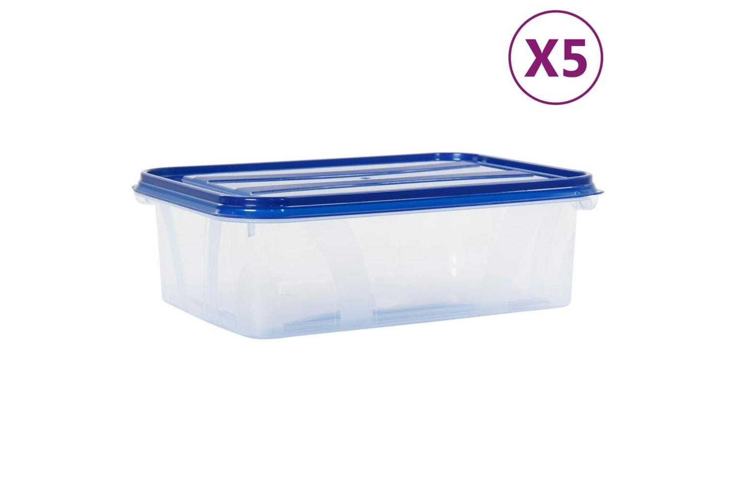 Vidaxl Food Storage Containers With Lids 5 Pcs Pp