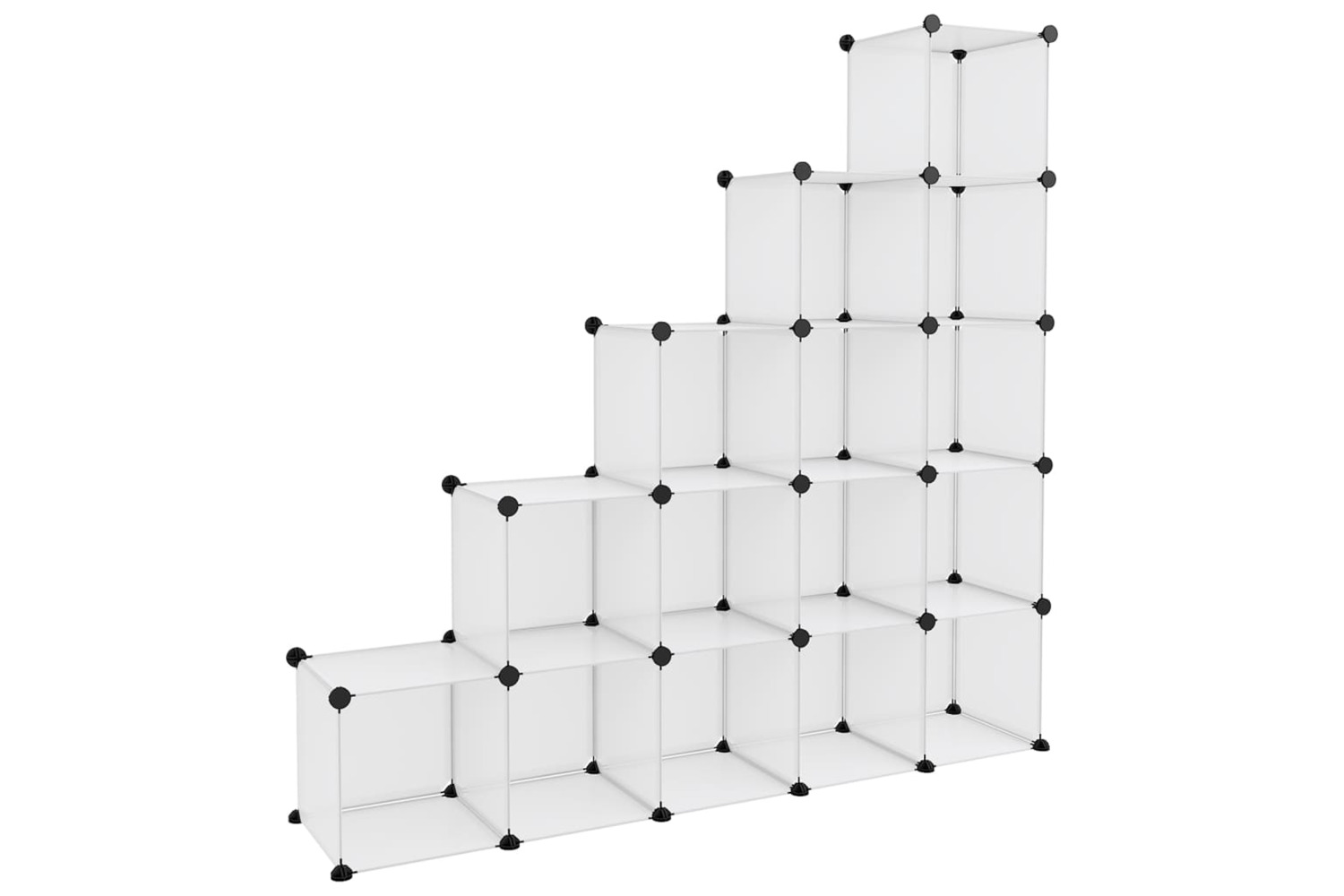 vidaXL 340549 Storage Cube Organiser With 15 Cubes Transparent Pp