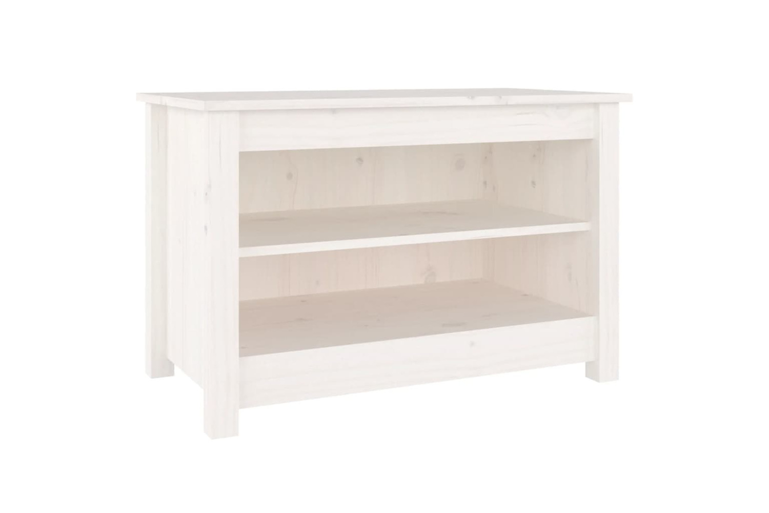 vidaXL 813770 Shoe Bench White 70x38x45.5cm Solid Wood Pine