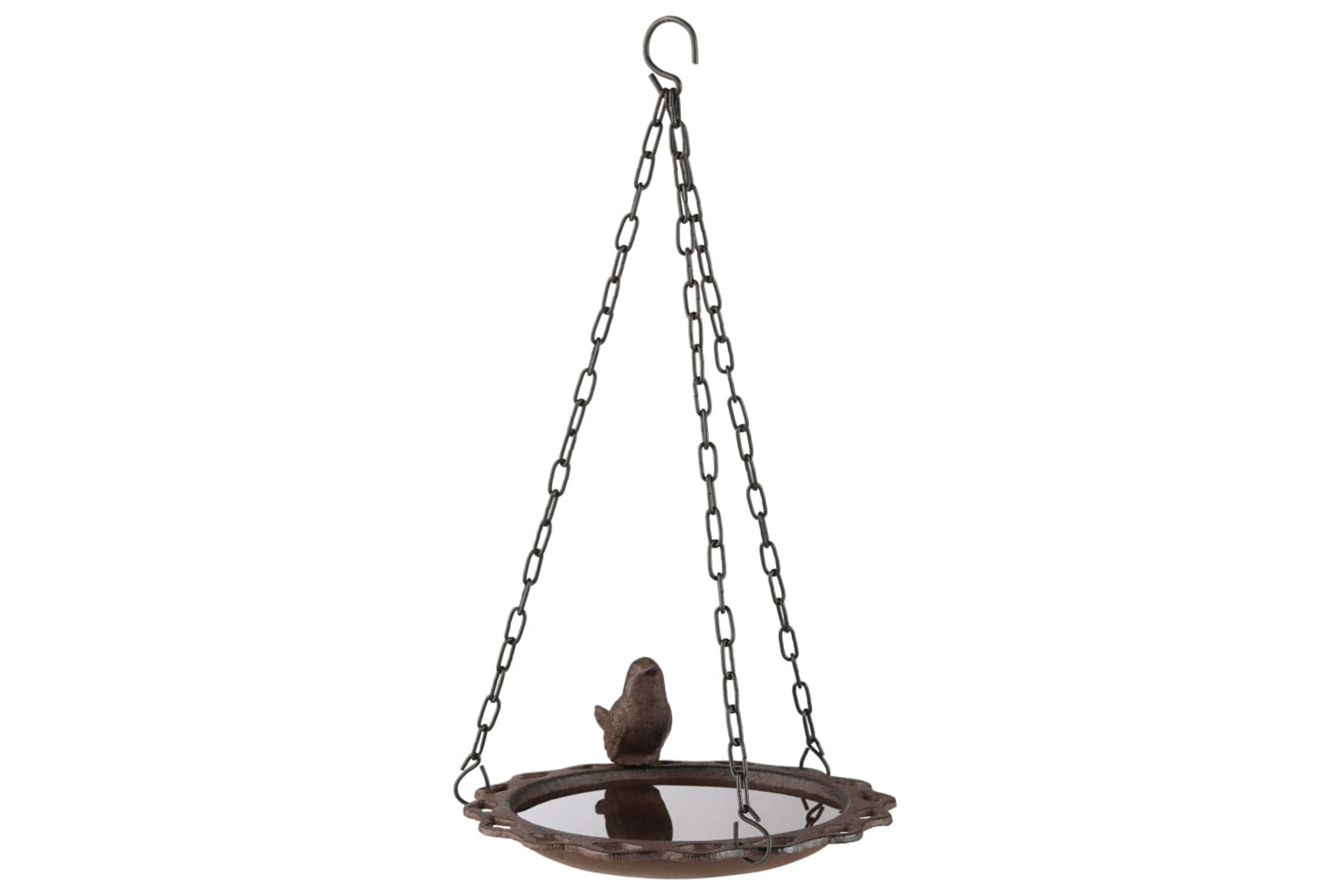 Hi 435239 Hanging Bird Bath 20.5 Cm Brown