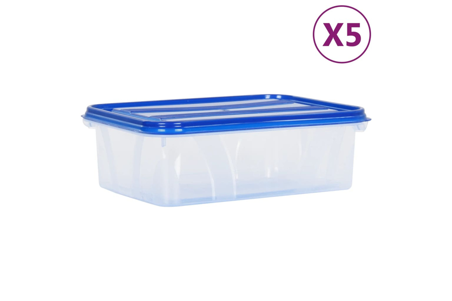 vidaXL Food Storage Containers With Lids 5 Pcs Pp