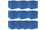 Vidaxl 288339 Storage Boxes 10 Pcs Blue 32x32x32 Cm Fabric