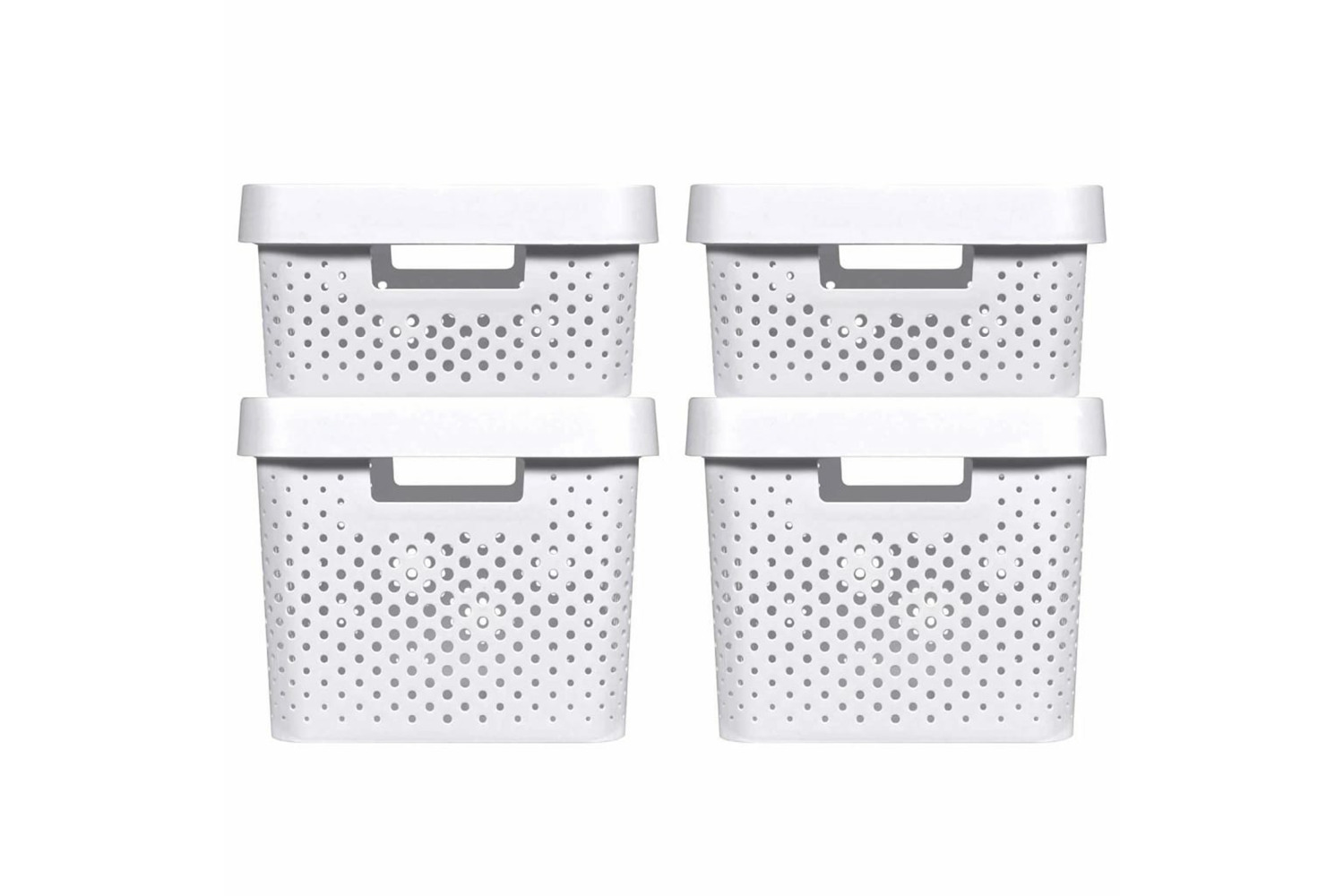Curver 427238 Infinity Storage Box Set 4 Pcs With Lid 11l+17l White