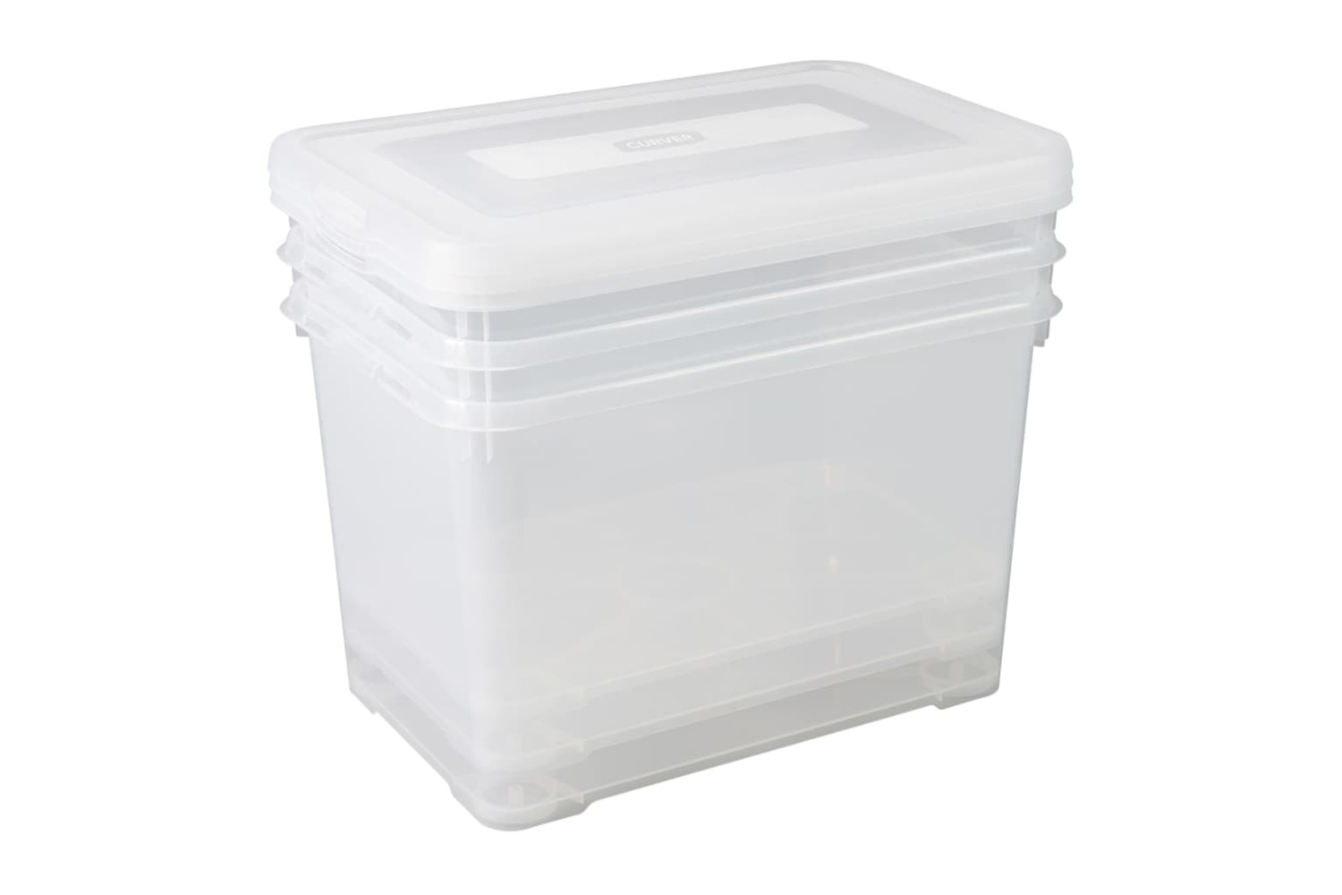 Curver 443855 Storage Boxes Set Handy 3x65l Transparent