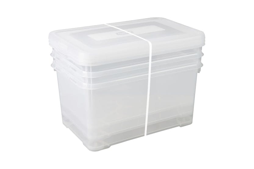 Curver 443854 Storage Boxes Set Handy 3x50l Transparent