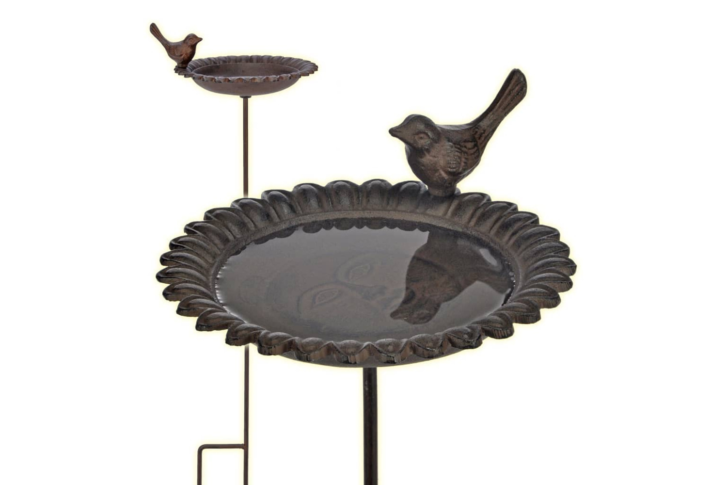 Hi 429171 Cast Iron Bird Bath/drink Tray Brown