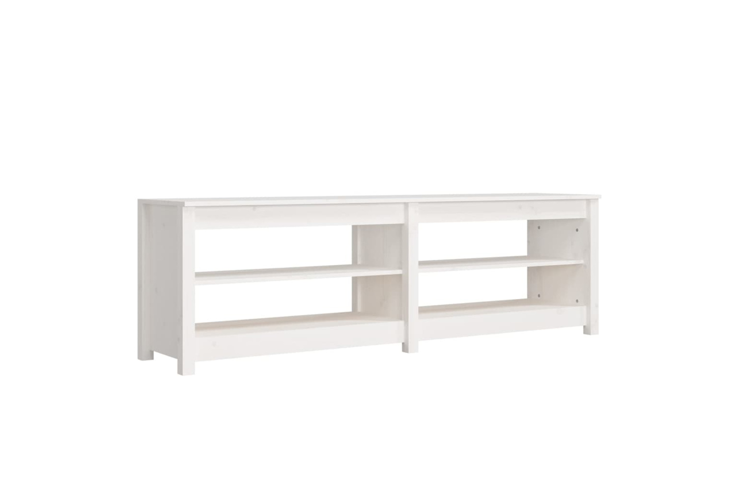vidaXL 821725 Shoe Bench White 160x36.5x50cm Solid Wood Pine