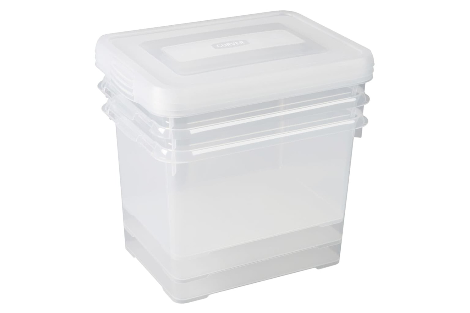 Curver 443852 Storage Boxes Set Handy 3x20l Transparent
