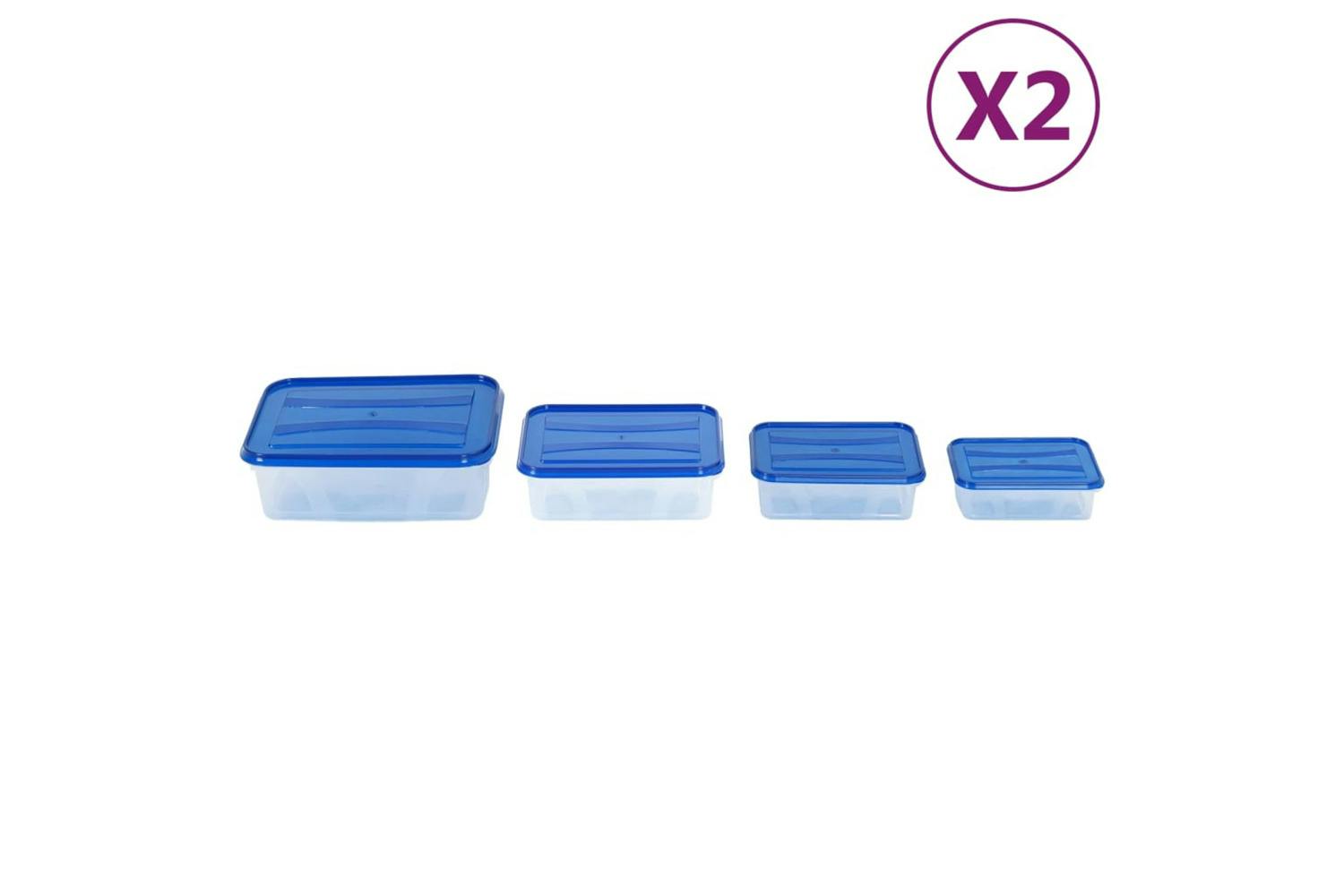 Vidaxl Food Storage Containers With Lids 8 Pcs Pp
