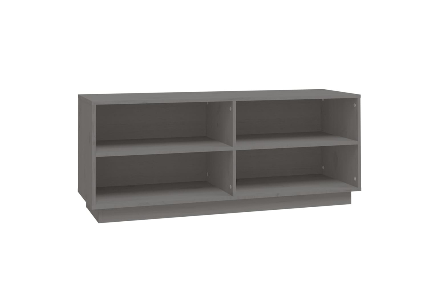 vidaXL 813542 Shoe Cabinet Grey 110x34x45cm Solid Wood Pine