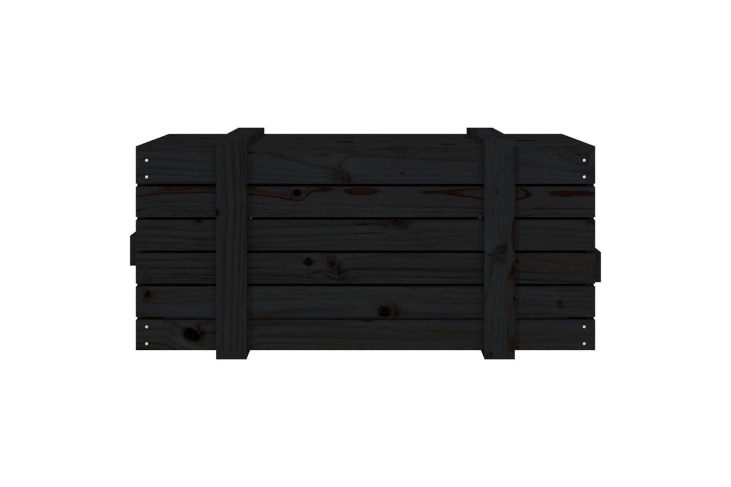 vidaXL 825002 Storage Box Black 91x40.5x42cm Solid Wood Pine