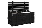 Vidaxl 825002 Storage Box Black 91x40.5x42 Cm Solid Wood Pine