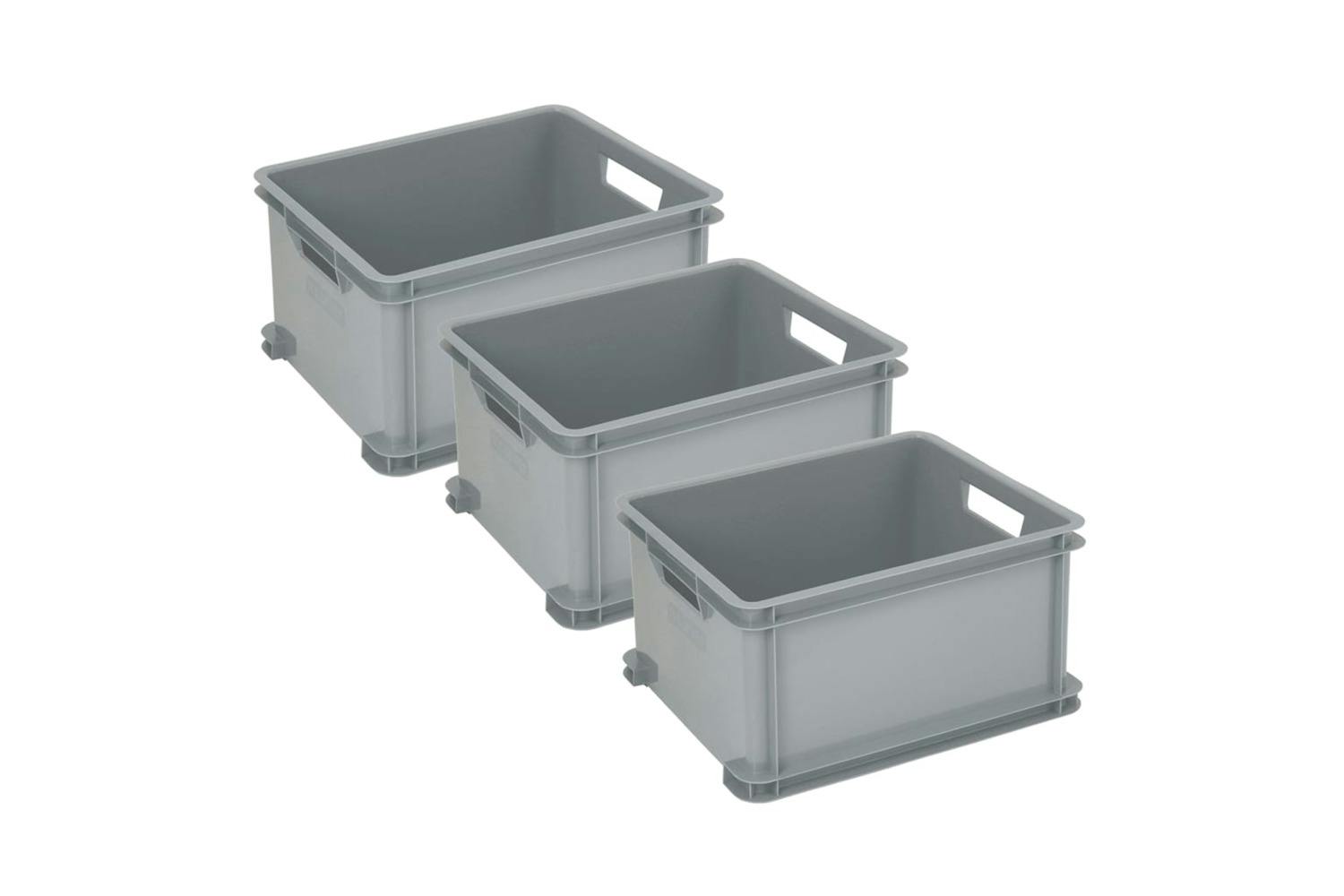 Curver 442063 Storage Box Unibox 3x30 L Silver