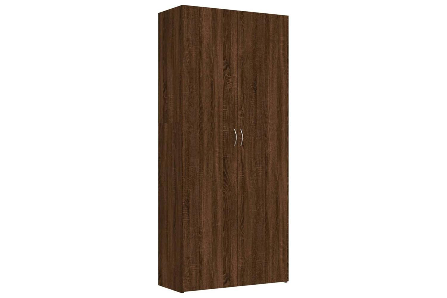 Vidaxl 815278 Shoe Cabinet Brown Oak 80x35.5x180 Cm Engineered Wood