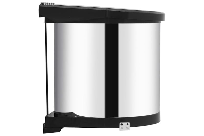 Vidaxl 51171 Kitchen Built-in Dust Bin Stainless Steel 8 L