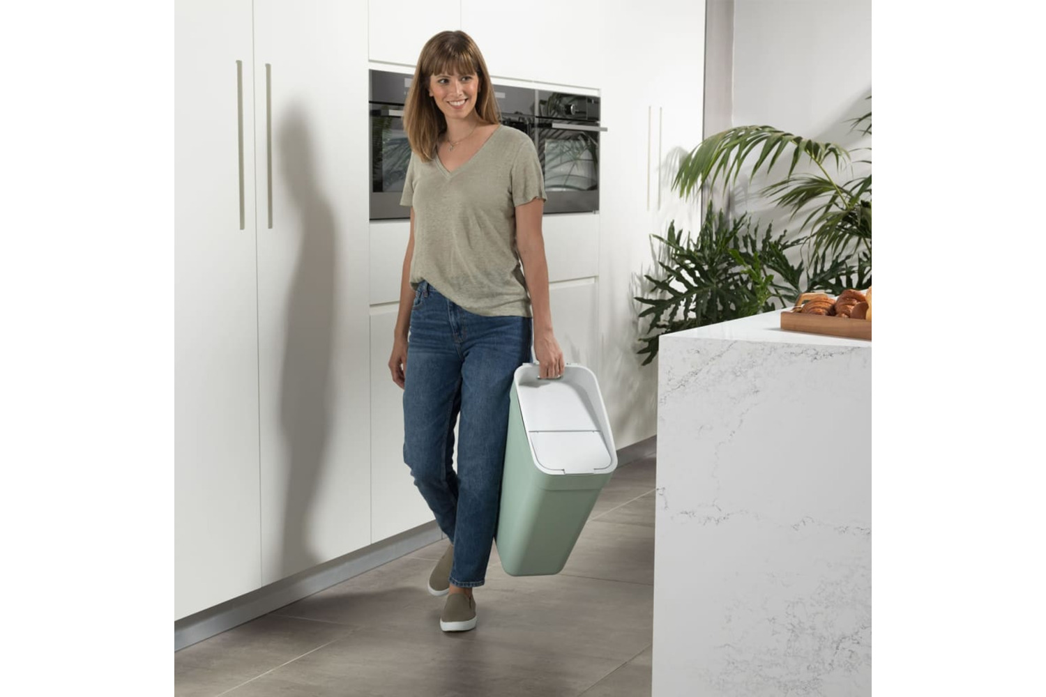 Curver 443851 Trash Can Ready To Collect 30l Mint Green