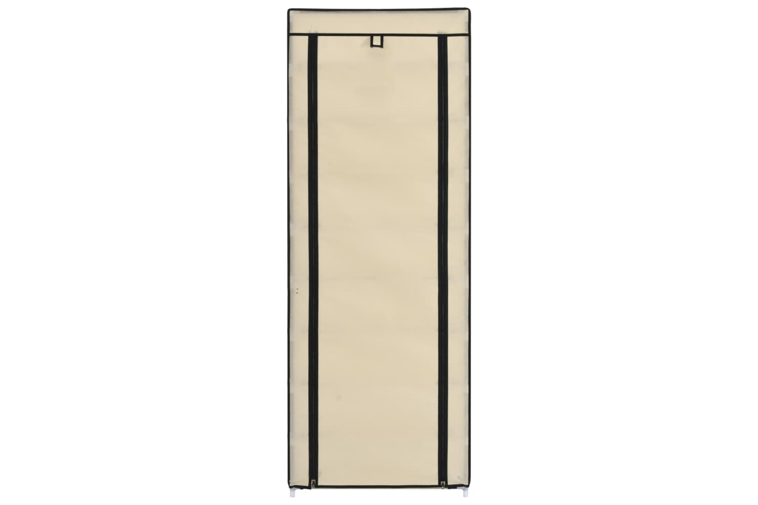 vidaXL 282431 Shoe Cabinet With Cover Cream 57x29x162cm Fabric