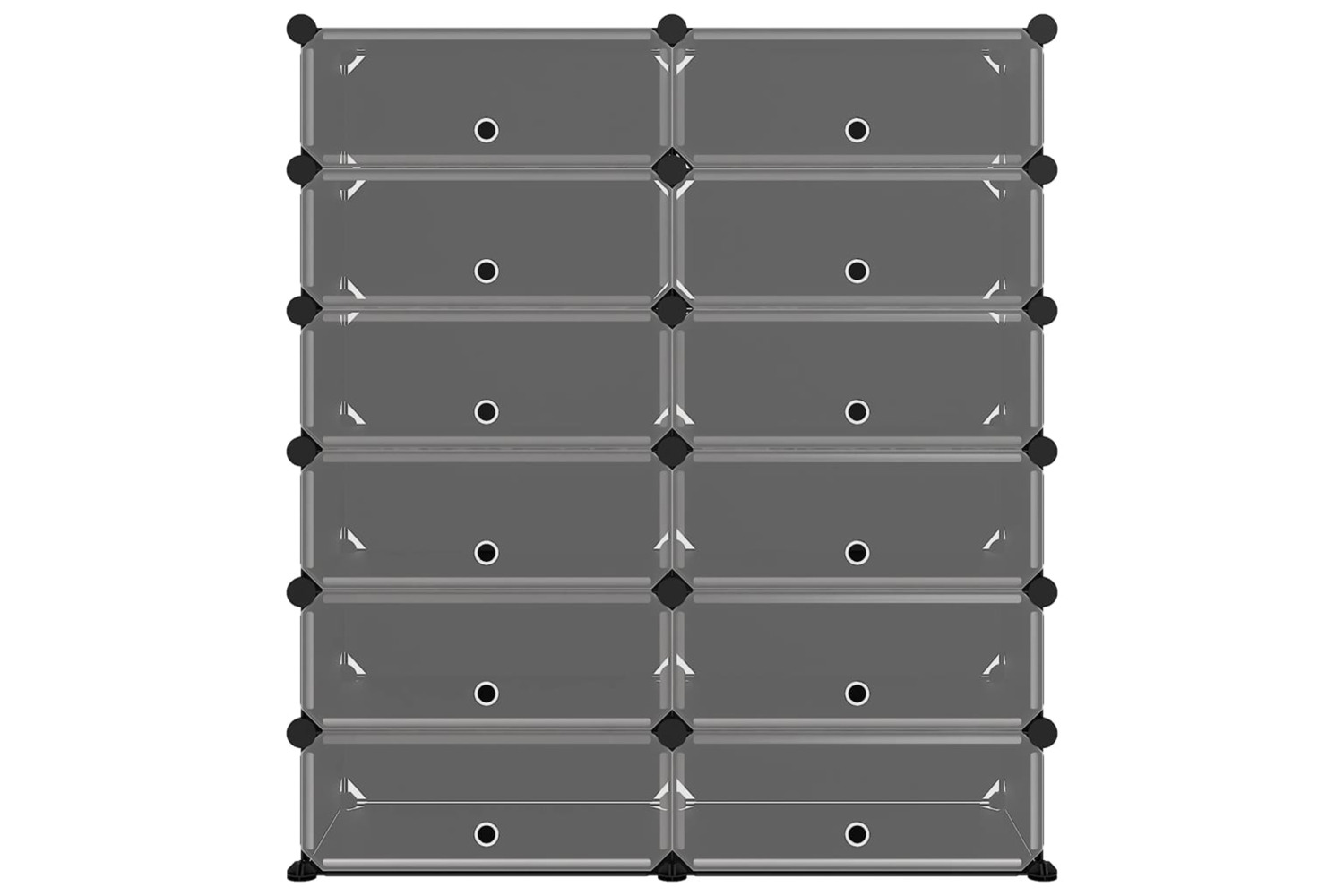 vidaXL 340563 Shoe Rack Black 94.5x36.5x106cm Pp