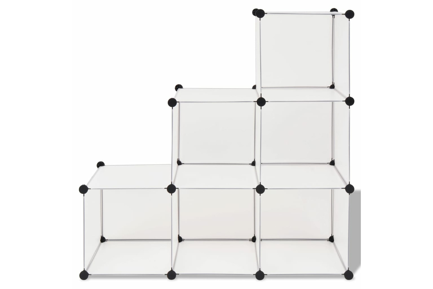 vidaXL 244922 Storage Cube Organiser With 6 Compartments White
