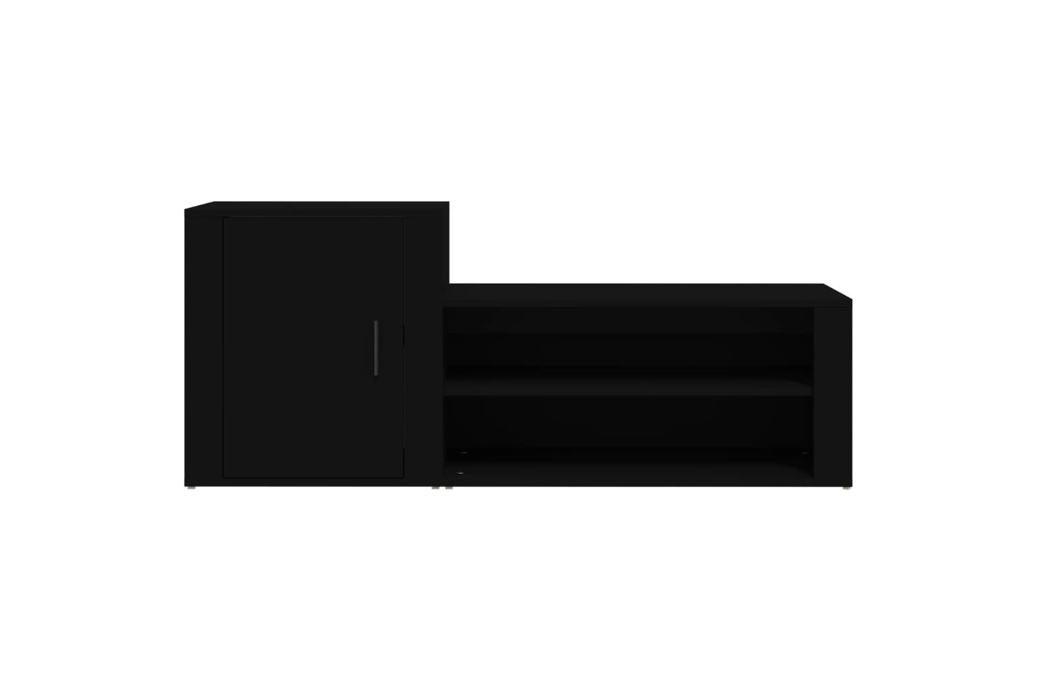 vidaXL 816745 Shoe Cabinet Black 130x35x54cm Engineered Wood