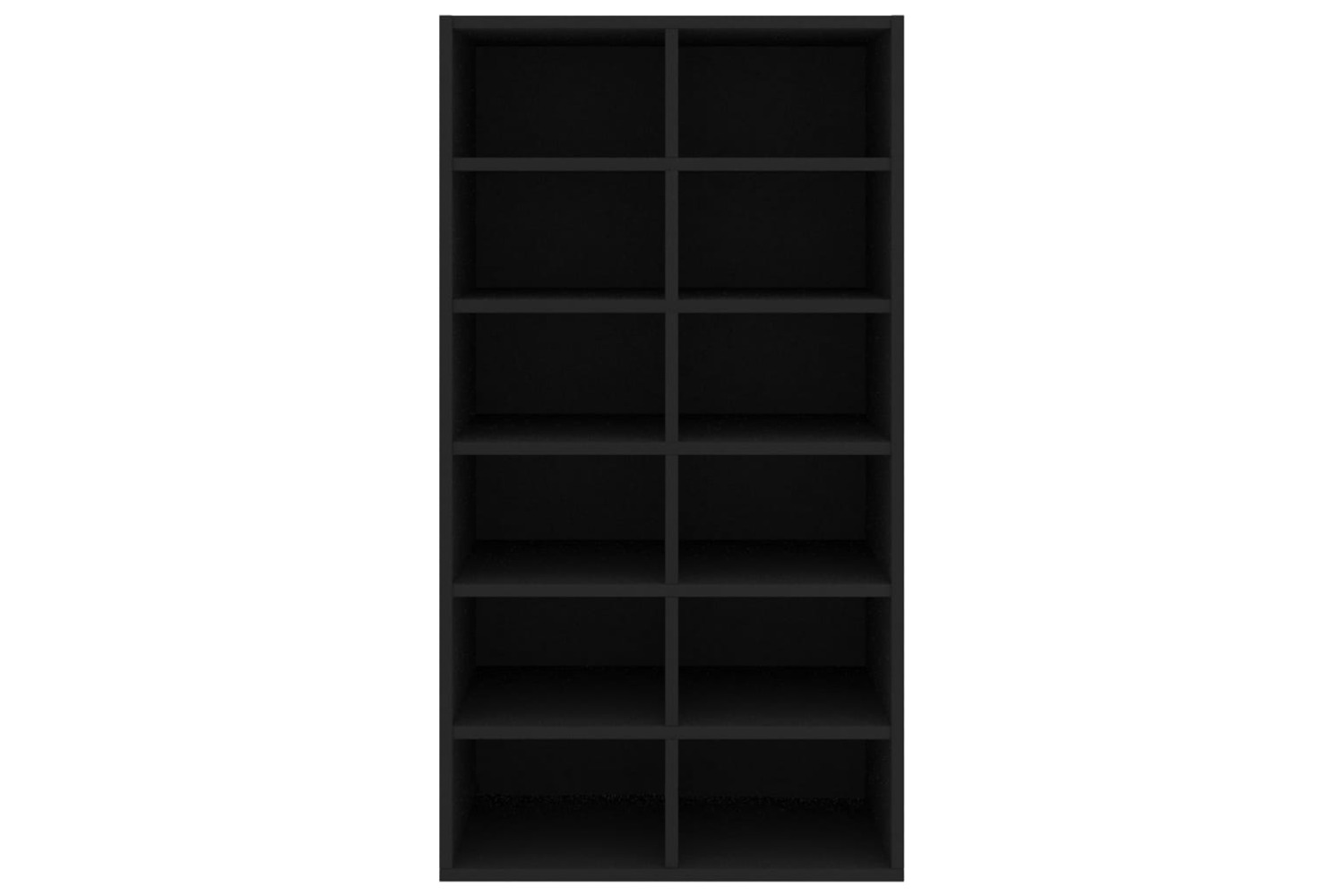 vidaXL 800397 Shoe Rack Black 54x34x100.5cm Engineered Wood