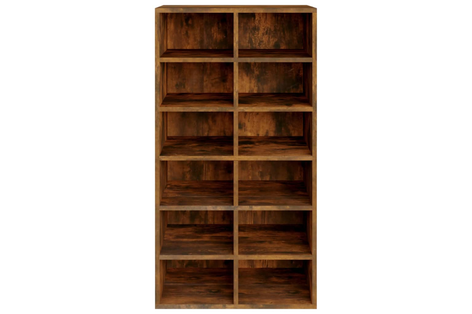 vidaXL 815309 Shoe Rack Smoked Oak 54x34x100.5cm Engineered Wood