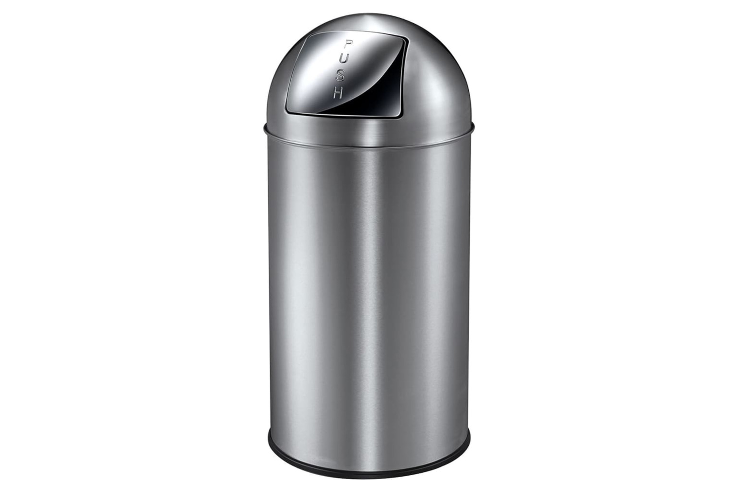 Eko 440064 Waste Bin With Push Lid 40 L Matte Silver