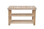 Vidaxl 276040 2-in-1 Shoe Rack With Bench Top 2 Pcs Solid Wood