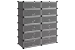 Vidaxl 340563 Shoe Rack Black 94.5x36.5x106 Cm Pp