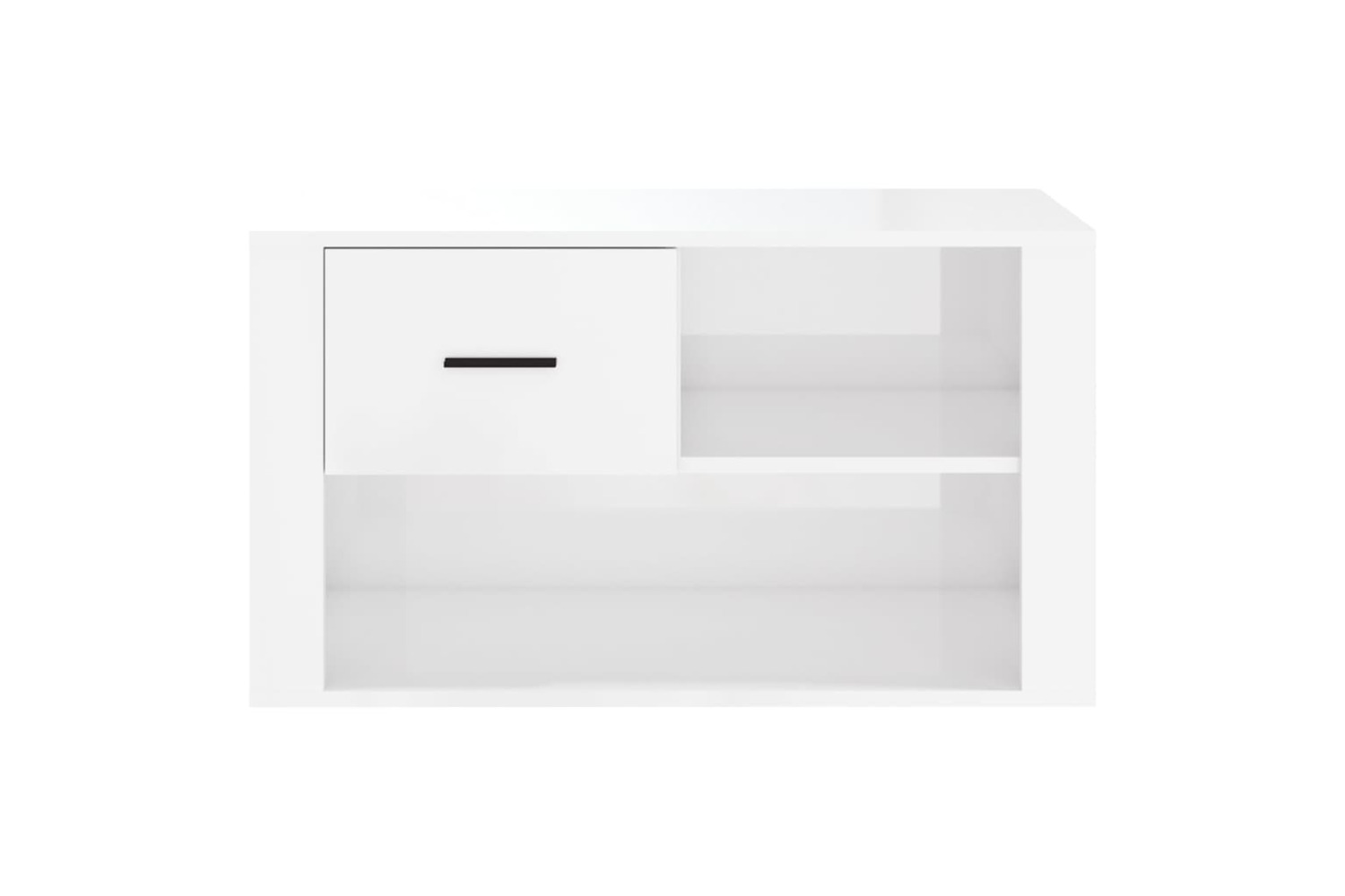 vidaXL 816754 Shoe Cabinet High Gloss White 80x35x45cm Engineered Wood