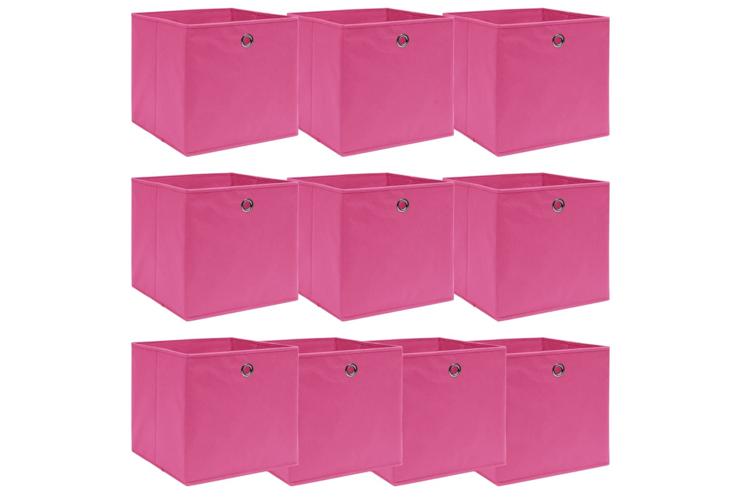 Vidaxl 288347 Storage Boxes 10 Pcs Pink 32x32x32 Cm Fabric