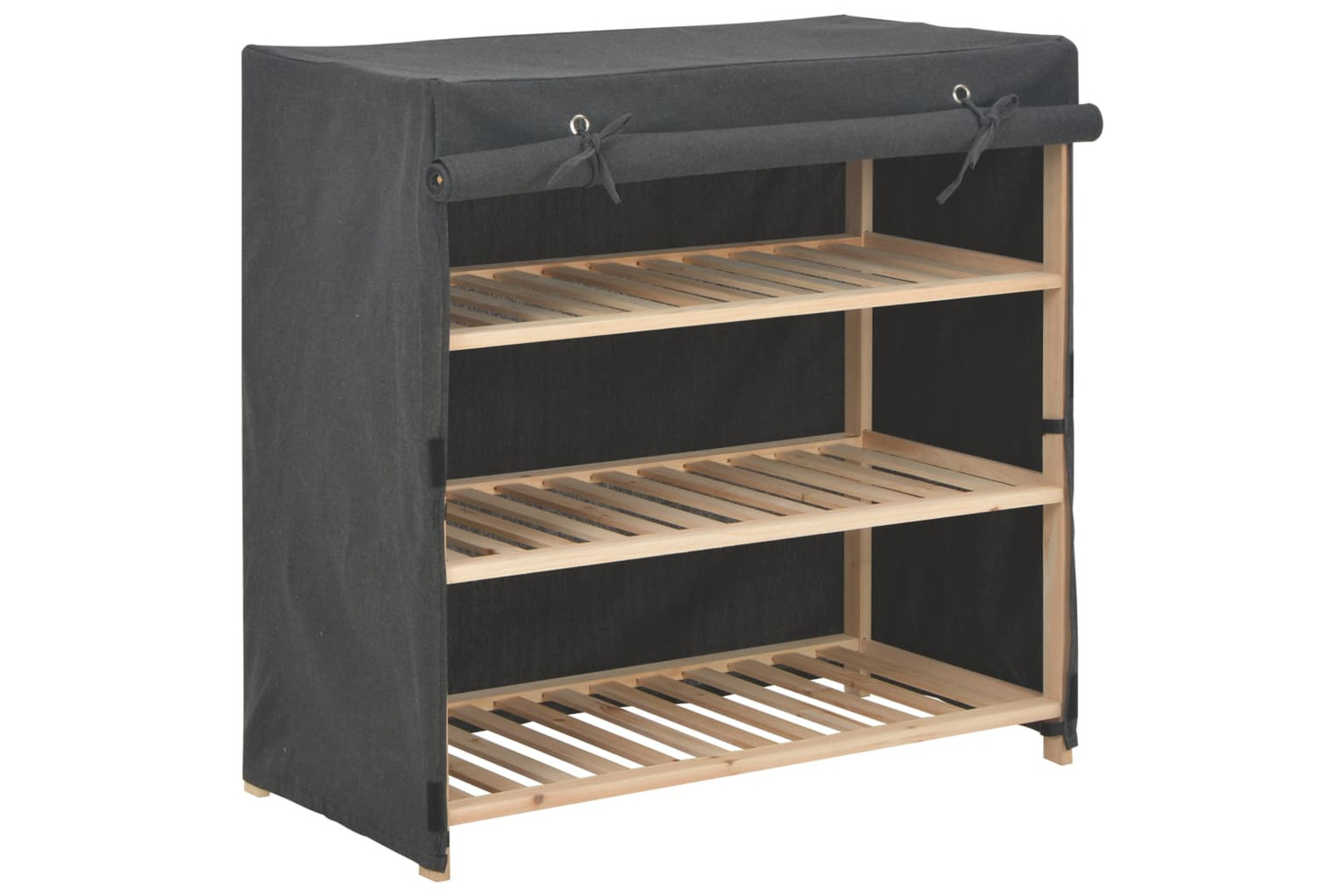 vidaXL Shoe Cabinet With Cover Grey 79x40x80cm Fabric