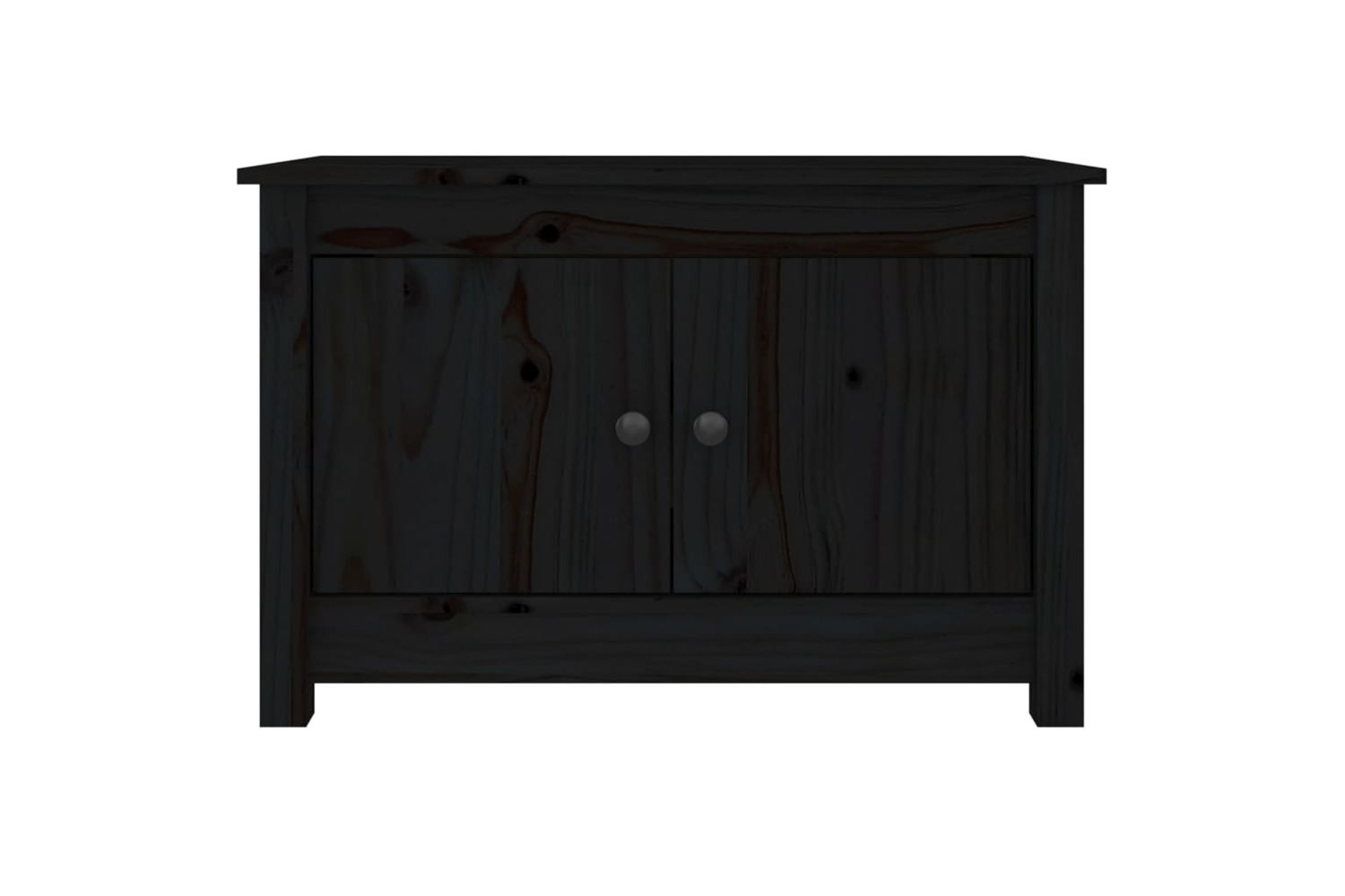 vidaXL 813783 Shoe Cabinet Black 70x38x45.5cm Solid Wood Pine