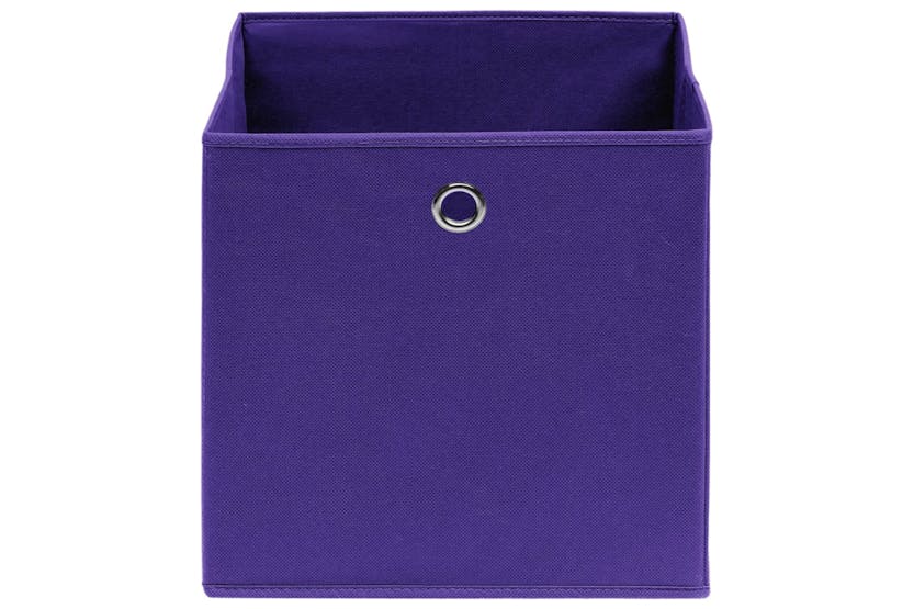 Vidaxl 288355 Storage Boxes 10 Pcs Purple 32x32x32 Cm Fabric