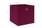 Vidaxl 325199 Storage Boxes 4 Pcs Non-woven Fabric 28x28x28 Cm Dark Red