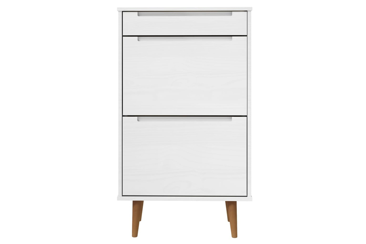 vidaXL 350526 Shoe Cabinet Molde White 59,5x35x103cm Solid Wood Pine
