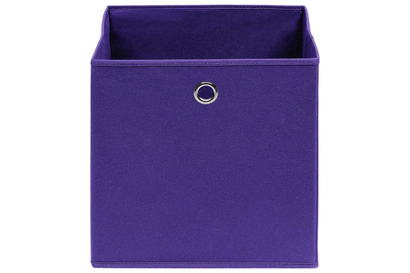 Vidaxl 325211 Storage Boxes 4 Pcs Non-woven Fabric 28x28x28 Cm Purple