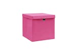 Vidaxl 325206 Storage Boxes With Covers 10 Pcs 28x28x28 Cm Pink